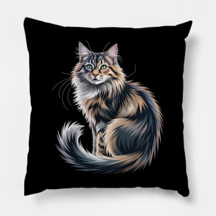 Origami Art British Longhair Cat Highland Straight Pillow