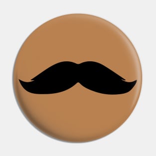 Moustache - Bushy (Skin tone D) Pin