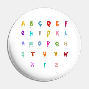 Alphabet Drips Pin