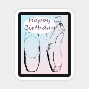 Ballet Birthday Card Magnet