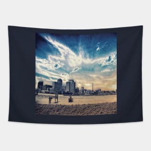 New Orleans Skyline Classic Blue Tapestry