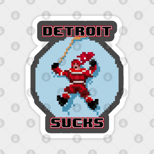 Detroit Sucks NHL94 Magnet by Madhouse Chicago Hockey Podcast