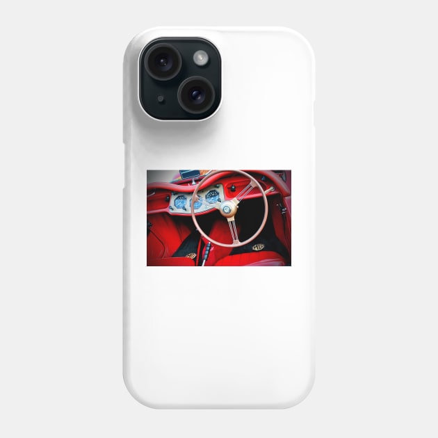 MG TA Classic Sports Car Interior Phone Case by Andy Evans Photos