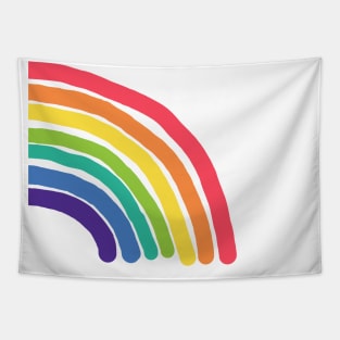 Colorful Rainbow Right Half Graphic Tapestry