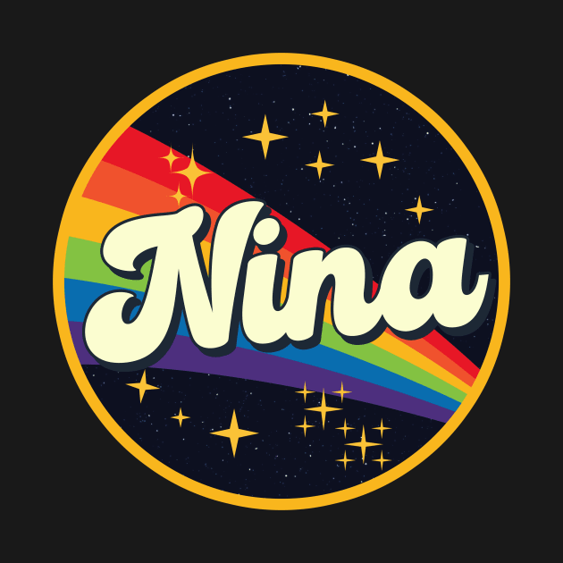 Nina // Rainbow In Space Vintage Style by LMW Art