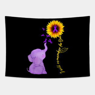 Sunflower Alzheimer Awareness shirt I Will Remember For You Gift Tapestry