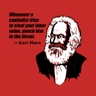 Marxism T-Shirt - Karl Marx: Throat Punch (red) by ExistentialComics