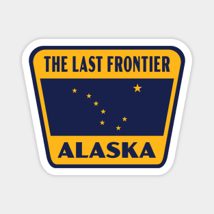 The Last Frontier Alaska Retro Star Badge (Yellow) Magnet