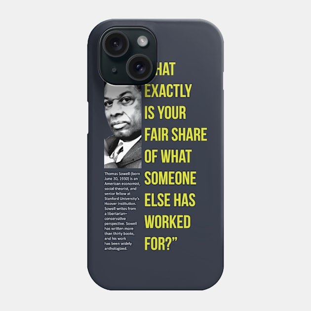 Thomas Sowell Phone Case by ZUNAIRA