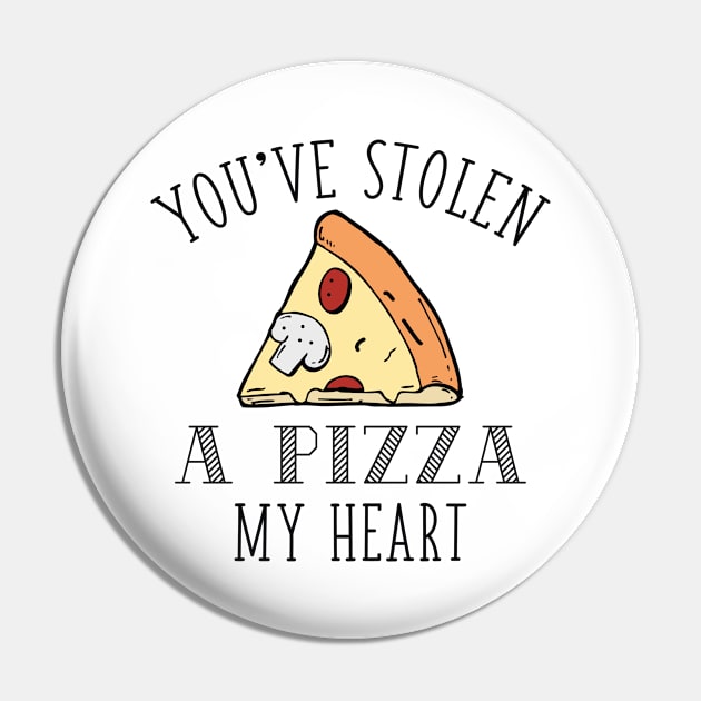 A Pizza My Heart Pin by LuckyFoxDesigns