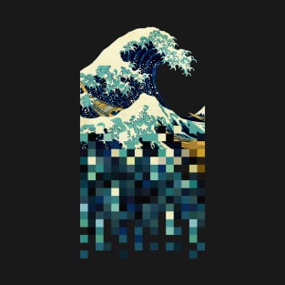 Kanagawa in Pixels T-Shirt