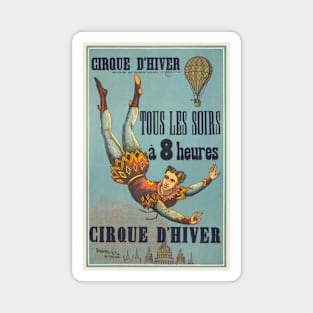 Vintage French Circus Poster Magnet