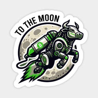 To the moon bit coin Magnet