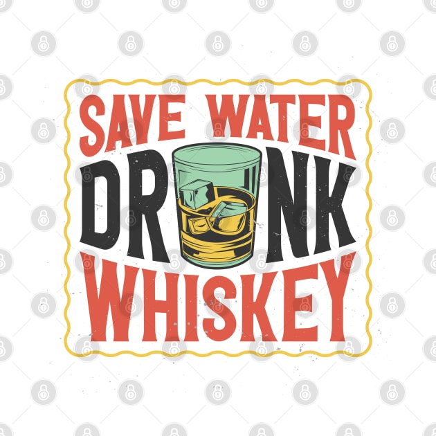 Save Water Drink Whiskey by Mako Design 