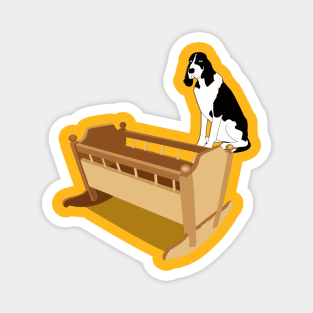 cradle and dog Magnet