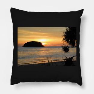 Sunset on Kata Beach, Phuket, Thailand Pillow