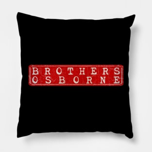 vintage retro plate Brothers Osborne Pillow