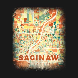 Saginaw Michigan US map T-Shirt