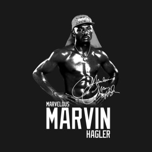 Marvelous Marvin Hagler Boxing Legend Signature Vintage Retro 80s 90s Bootleg Rap Style T-Shirt