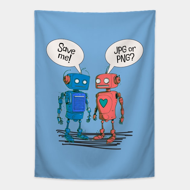 Droid Friends Tapestry by Liesl Weppen