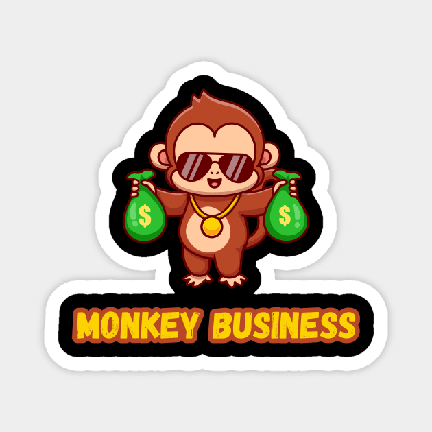 Monkey business Magnet by Ritvik Takkar