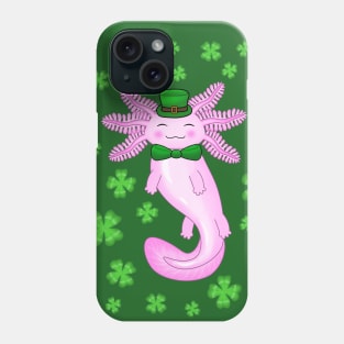 Cute St Patrick's day Axolotl Phone Case