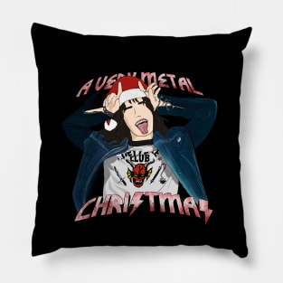 A very metal Christmas Pillow