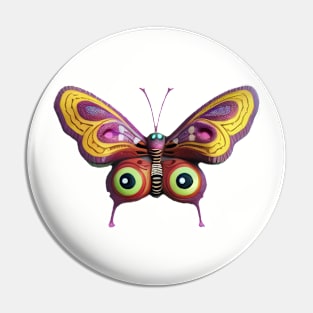 Butterfly alebrije, AI art Pin