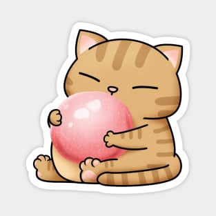 Chubby Cat Pink Dango Magnet