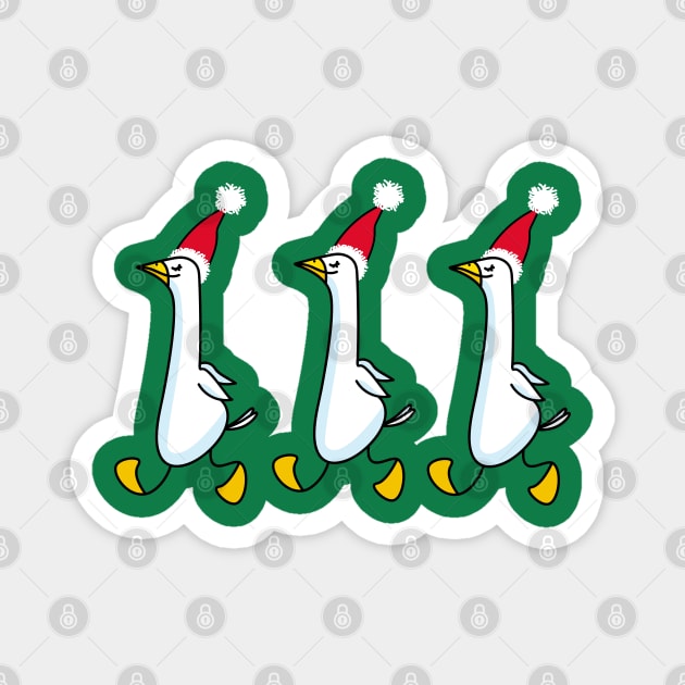 Christmas geese on tour Magnet by spontania