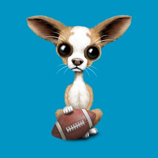 Chihuahua Puppy Dog Playing With Football T-Shirt