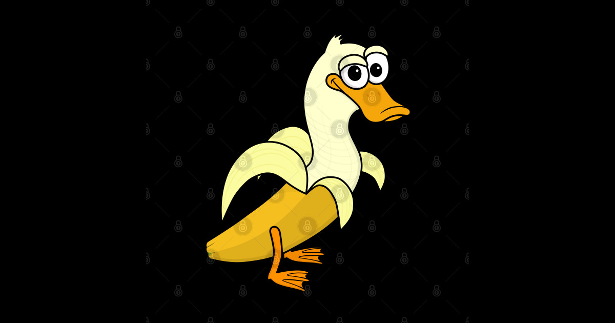 Funny Cartoon Banana Duck Hybrid Humor Meme Banana Duck Duck Ducks