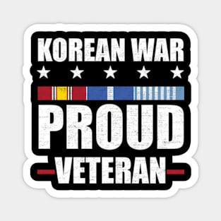 Korean War Veteran Pride Korea Service Ribbon Proud Veteran Magnet