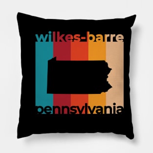 Wilkes-Barre Pennsylvania Retro Pillow