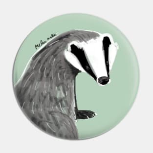 Adorable Badger Meles meles Pin