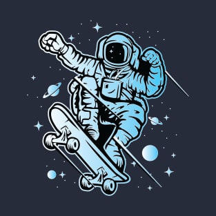 Skater Astronaut in the Space T-Shirt