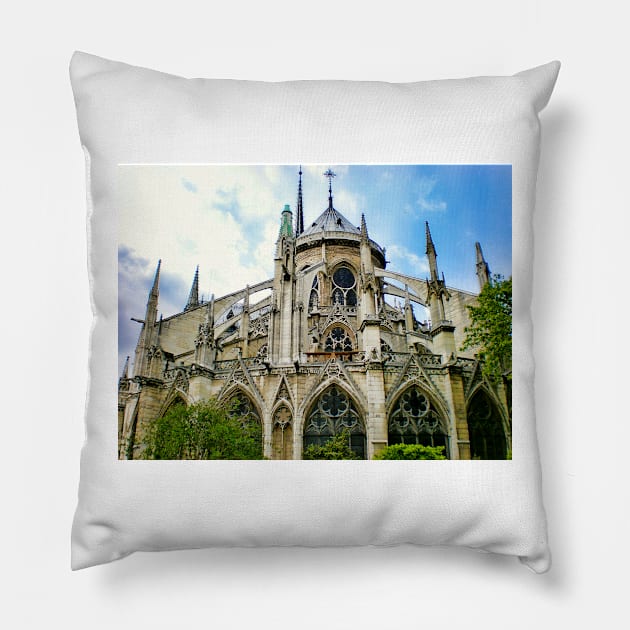 Notre Dame East Side Pillow by bobmeyers