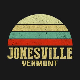 JONESVILLE VERMONT Vintage Retro Sunset T-Shirt