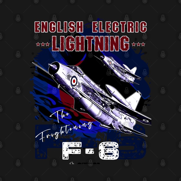 English Electric Lightning F-6 British Vintage Fighter Jet by aeroloversclothing