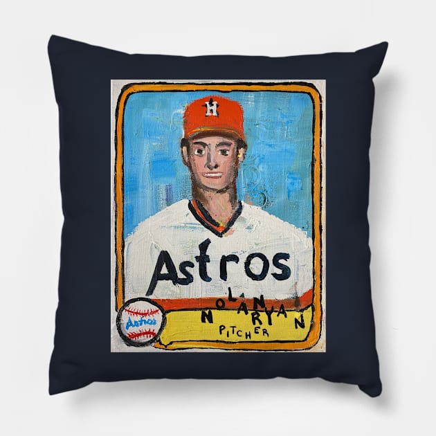 Nolan Ryan Pillow by ElSantosWorld