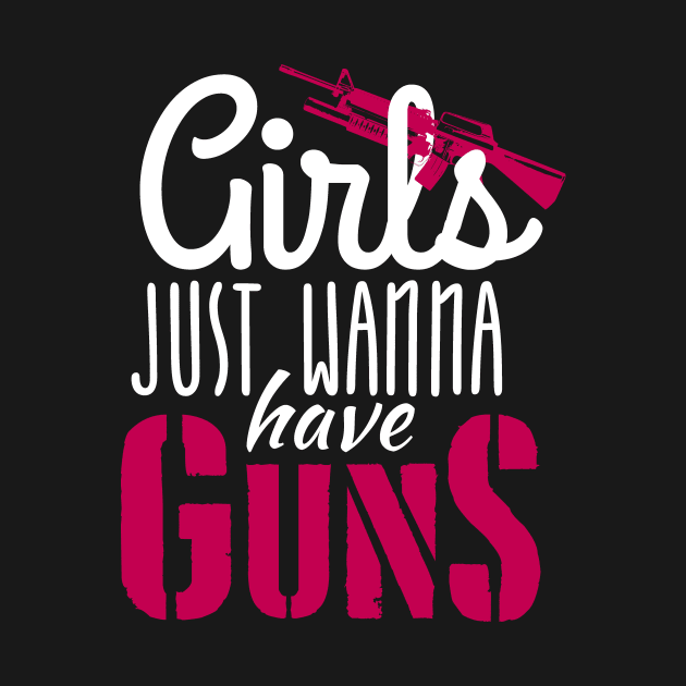 Girls just wanna have guns (white) by nektarinchen