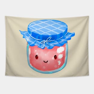 Cute Strawberry Jam Jar Tapestry