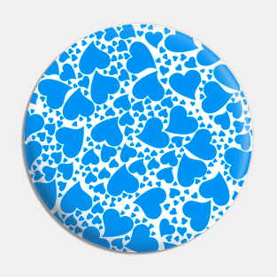 Valentine pattern hearts blue Pin