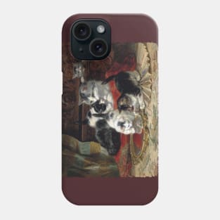 Kittens meet a mirror Phone Case