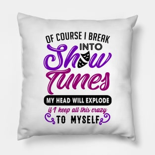 Show Tunes. Theatre Nerd Gift. Pillow