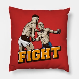 fighter puch each other Pillow