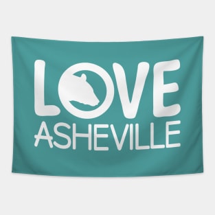 I Love AVL Black Bear - WO Teal 13 Tapestry