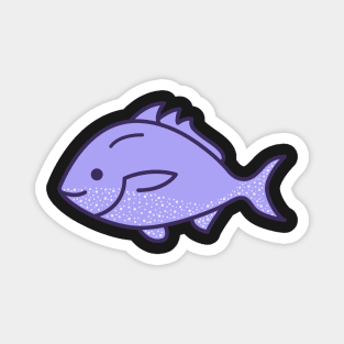 kawaii cute cartoon violet fish Magnet