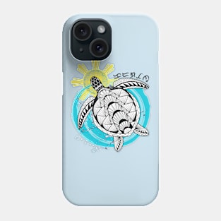 Tribal line Art Turtle / Baybayin word Karagatan Phone Case