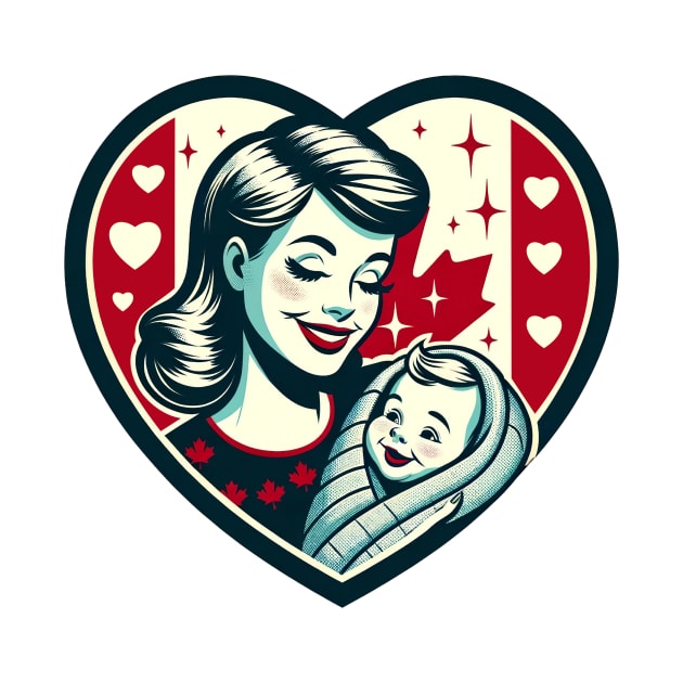 Vintage Motherhood Love Heart Symbol of Maternal Affection T-Shirt by Cat In Orbit ®